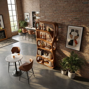 Modern Handcrafted Bookshelf Storage Organizer For Home Office Space
