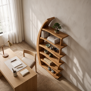 Modern Bookshelf Open Display Storage For Contemporary Living Room