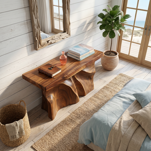 Modern Organic Edge Console Table For Entryway Interior Space