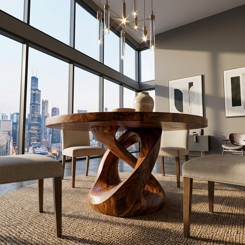 Modern Pedestal Dining Table For Dining Room Furniture