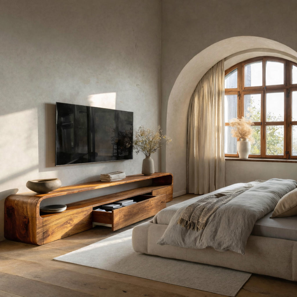 Modern Organic TV Console For Living Room