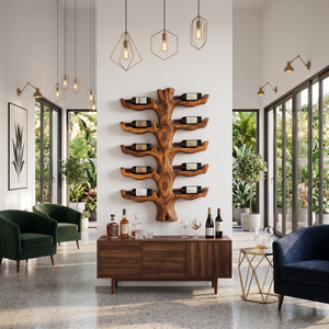 Handcrafted Coastal Wine Holder For Dining Space