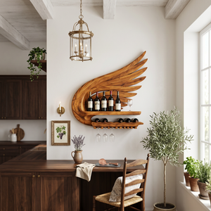 Handcrafted Farmhouse Wine Storage Rack For Home Bar