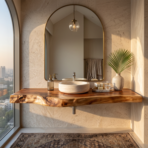 Modern Live Edge Bathroom Vanity Urban Penthouse