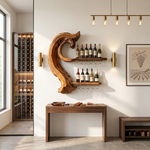 Rustic Wine Storage Rack For Home Bar