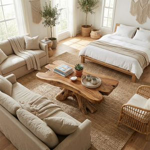 Rustic Root Coffee Table For Living Room