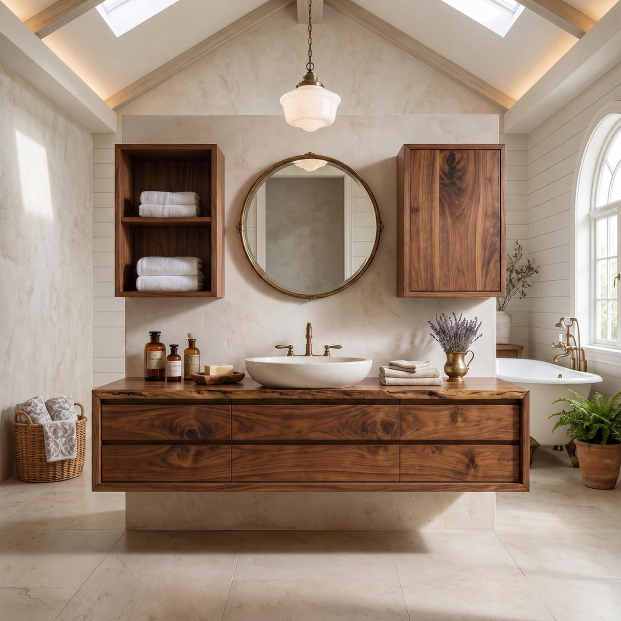 Floating Wooden Vanity Cabinet With Storage Master Bathroom