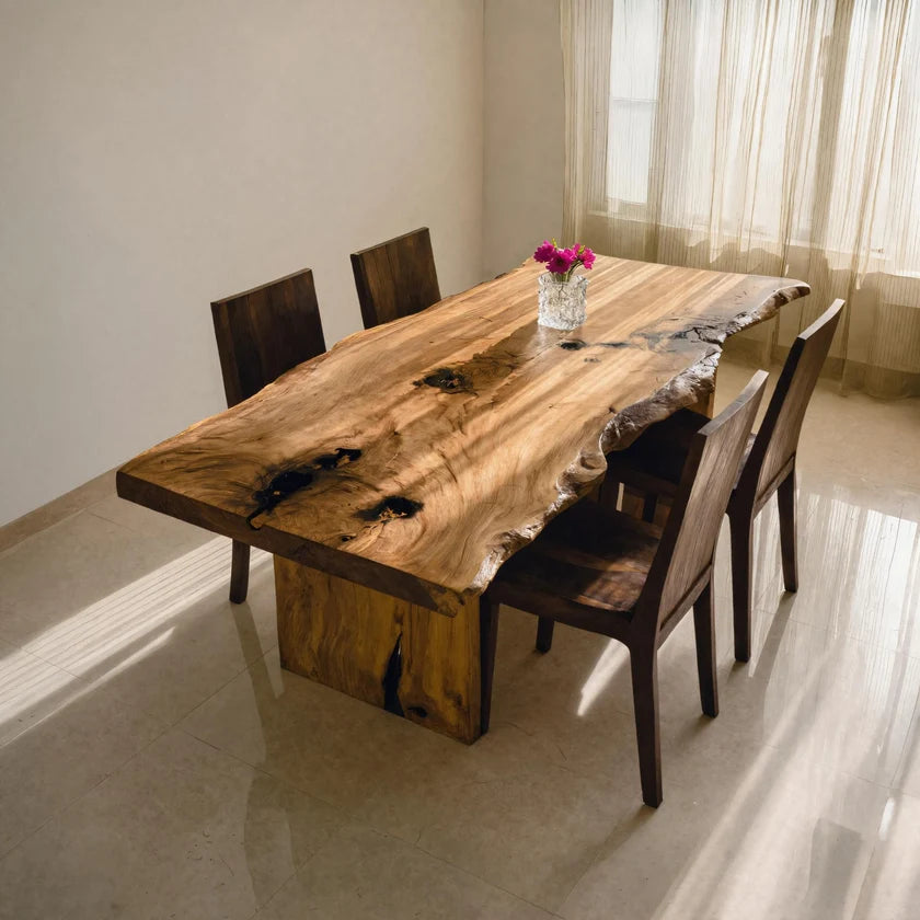 Organic Handcrafted Dining Table For Home Or Kitchen Room