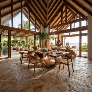 Contemporary Natural Edge Dining Table For Home Gathering