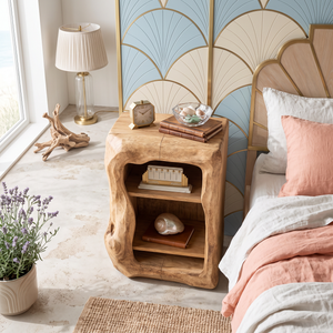 Rustic Wooden Nightstand Bedroom Furniture Essential