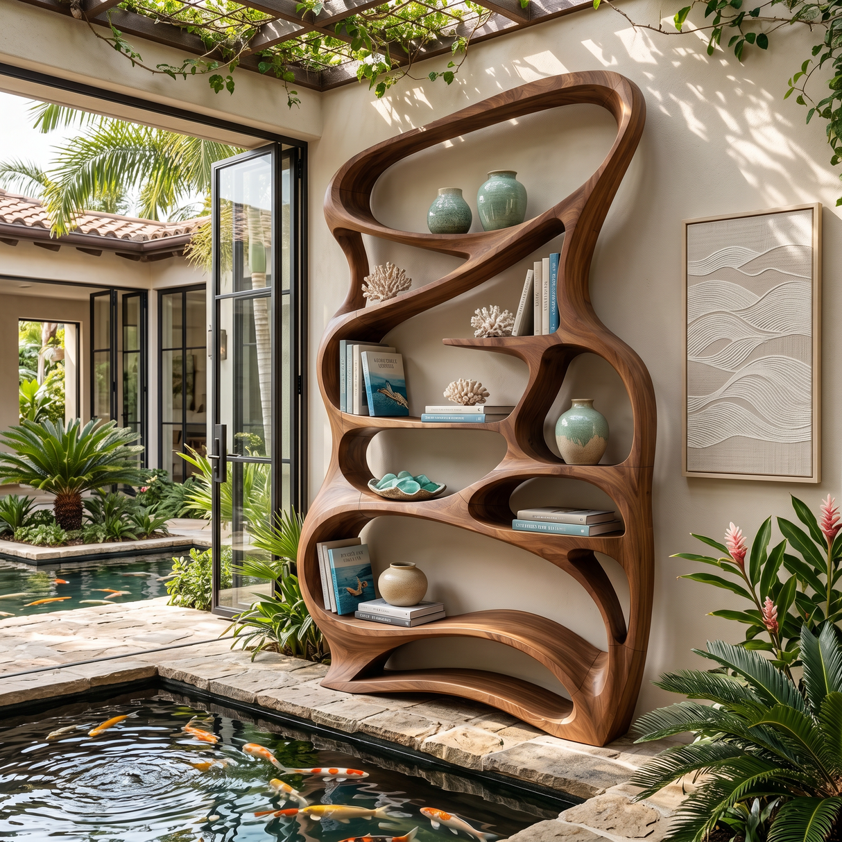 Contemporary Reading Shelf For Peaceful Reading Corner