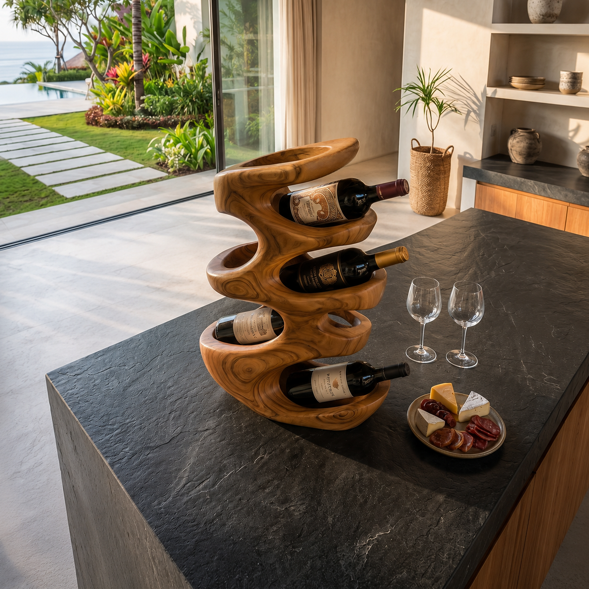 Farmhouse Wine Holder For Cozy Dining Room