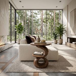 Modern Sculptural Side Table Outdoor Lounge