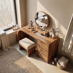 Industrial Vanity Table Home Office Makeup Area Dressing Space