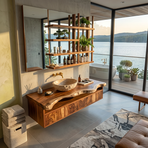 Handcrafted Floating Vanity For Elegant Bathroom