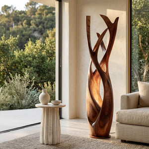 Wooden Floor Lamp For Contemporary Apartment