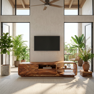 Curved Organic TV Stand Designer Residence