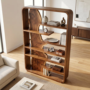 Contemporary Wooden Standing Shelf For Home Office Storage