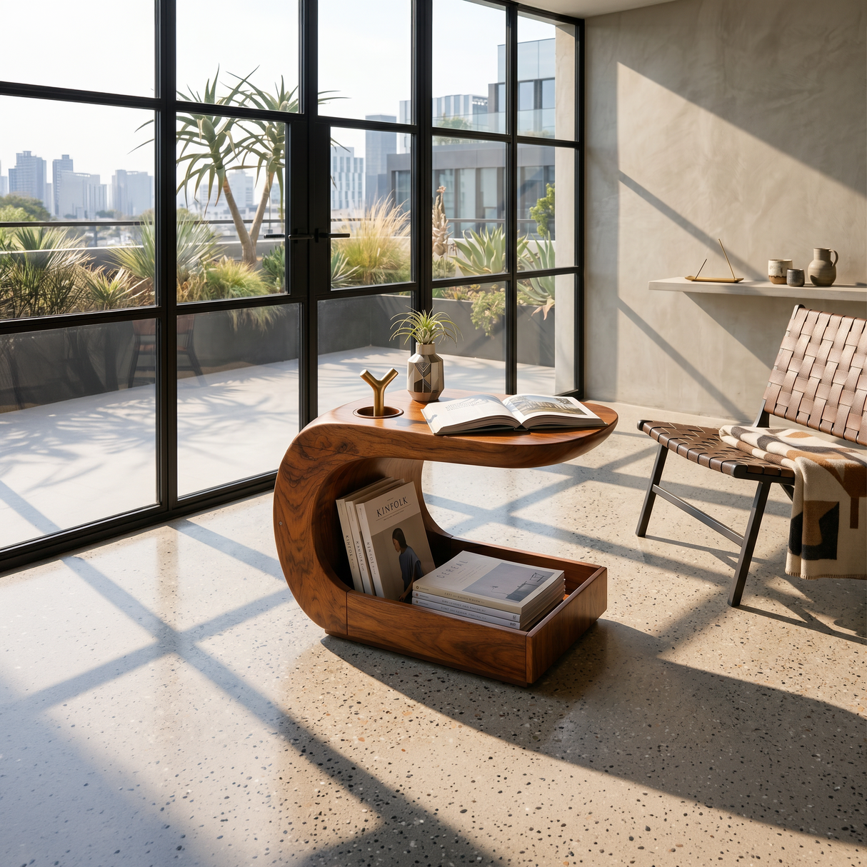 Modern Artistic Side Table For Bedroom Interior Design