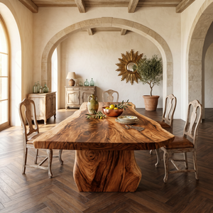 Contemporary Sculpted Base Dining Table For Modern Dining Interior