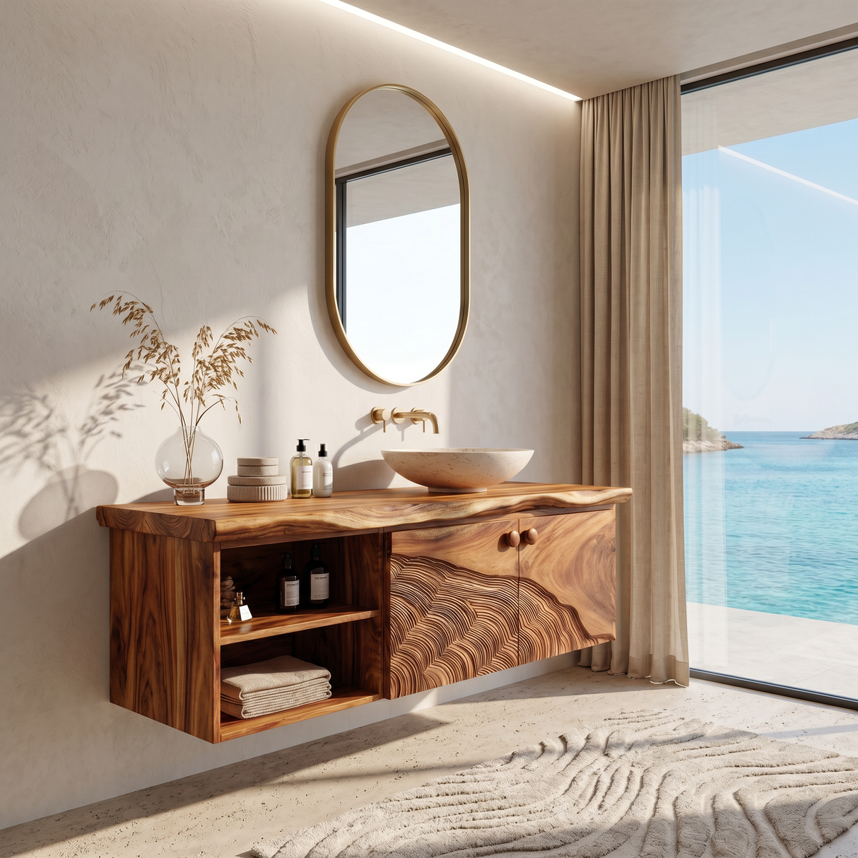Rustic Wood Vanity Luxury Ensuite Bathroom