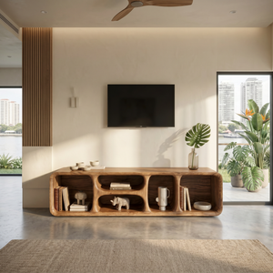 Contemporary Wooden TV Unit Luxury Interior