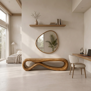 Organic Sculptural Bench Coastal Residence