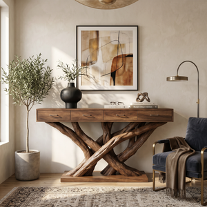 Organic Modern Twisted Root Console Table Luxury Entryway