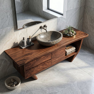 Contemporary Bathroom Vanity With Storage And Drawers For Bathroom