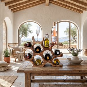 Rustic Wine Holder For Warm Kitchen