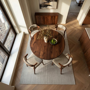 Minimalist Wooden Sculptural Dining Table For Dining Room