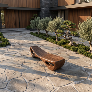 Organic Sculptural Entryway Bench For Luxury Entryway Decor