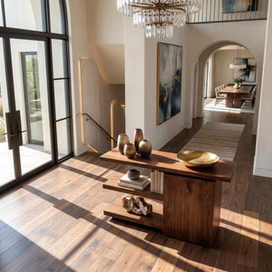 Modern Asymmetrical Console Table For Entryway
