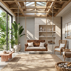 Modern Organic Crest Swing Open Concept Living Space