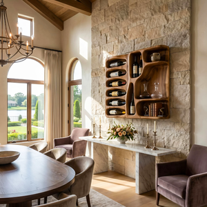 Modern Mountain Silhouette Wine Holder For Living Room