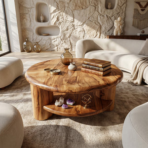 Mid Century Live Edge Low Table For Living Room Furniture Design