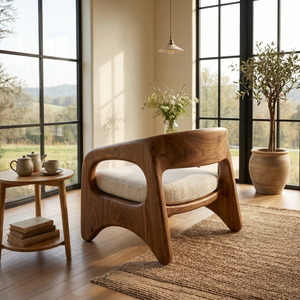 Coastal Contemporary Accent Chair Ocean View Living Room