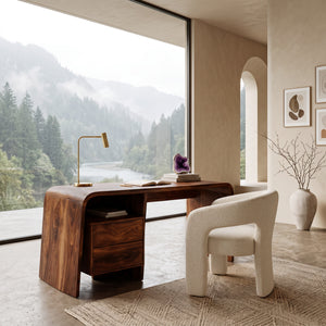 Modern Writing Desk With Drawers For Workspace