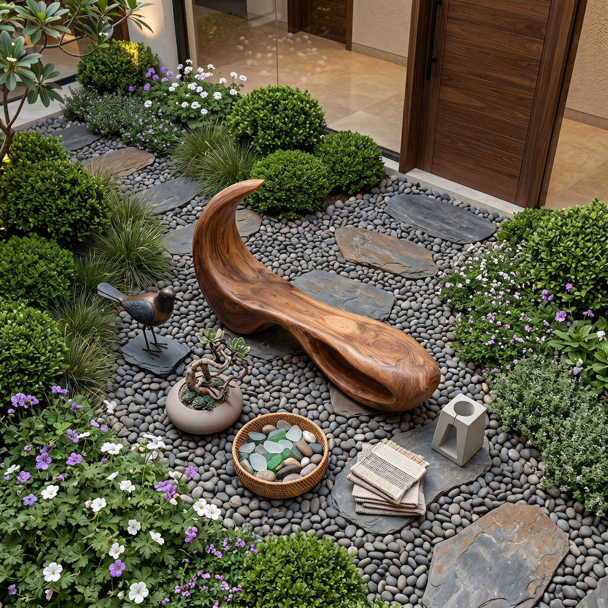 Luxury Bench With Architectural Curved Opening For Designer Homes