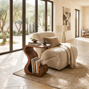 Minimalist Open Base Side Table For Bedroom Corner Space
