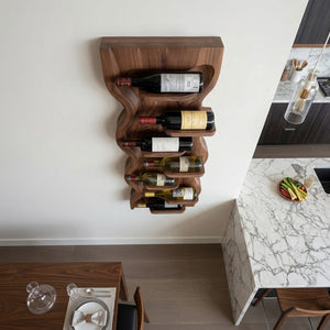 Contemporary Wooden Wine Rack For Dining Room Wall Storage