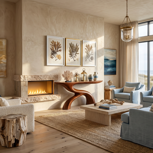 Scandinavian Crescent Hall Table For Entry Hall Interior