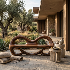 Sculptural Entrance Bench For Luxury Entryway Decor