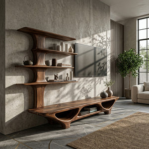 Organic Modern Tree Shape TV Stand For Living Room