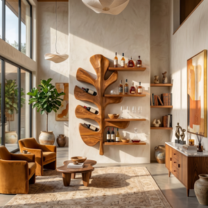 Modern Wall Wine Rack For Dining Room Bottle Accent Storage