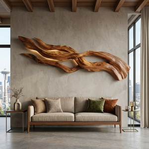 Contemporary Sculptural Wood Wall Art For Home Style