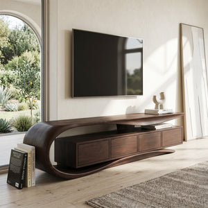 Contemporary Wave TV Console For Living Room