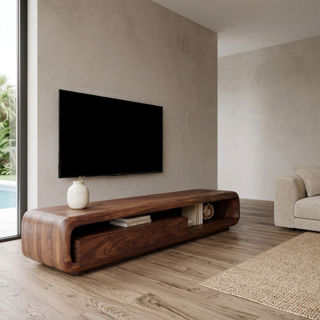 Quiet Luxury Minimalist TV Console For Living Room