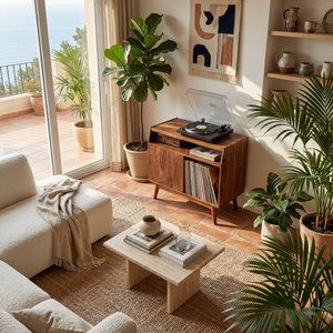 Modern Wooden Record Player Stand For Living Room Furniture