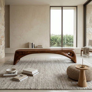 Minimalist Long Wooden Bench For Entryway